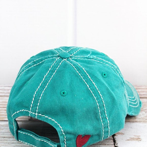 NWT Distressed Good Heart Cap - Picture 3 of 3